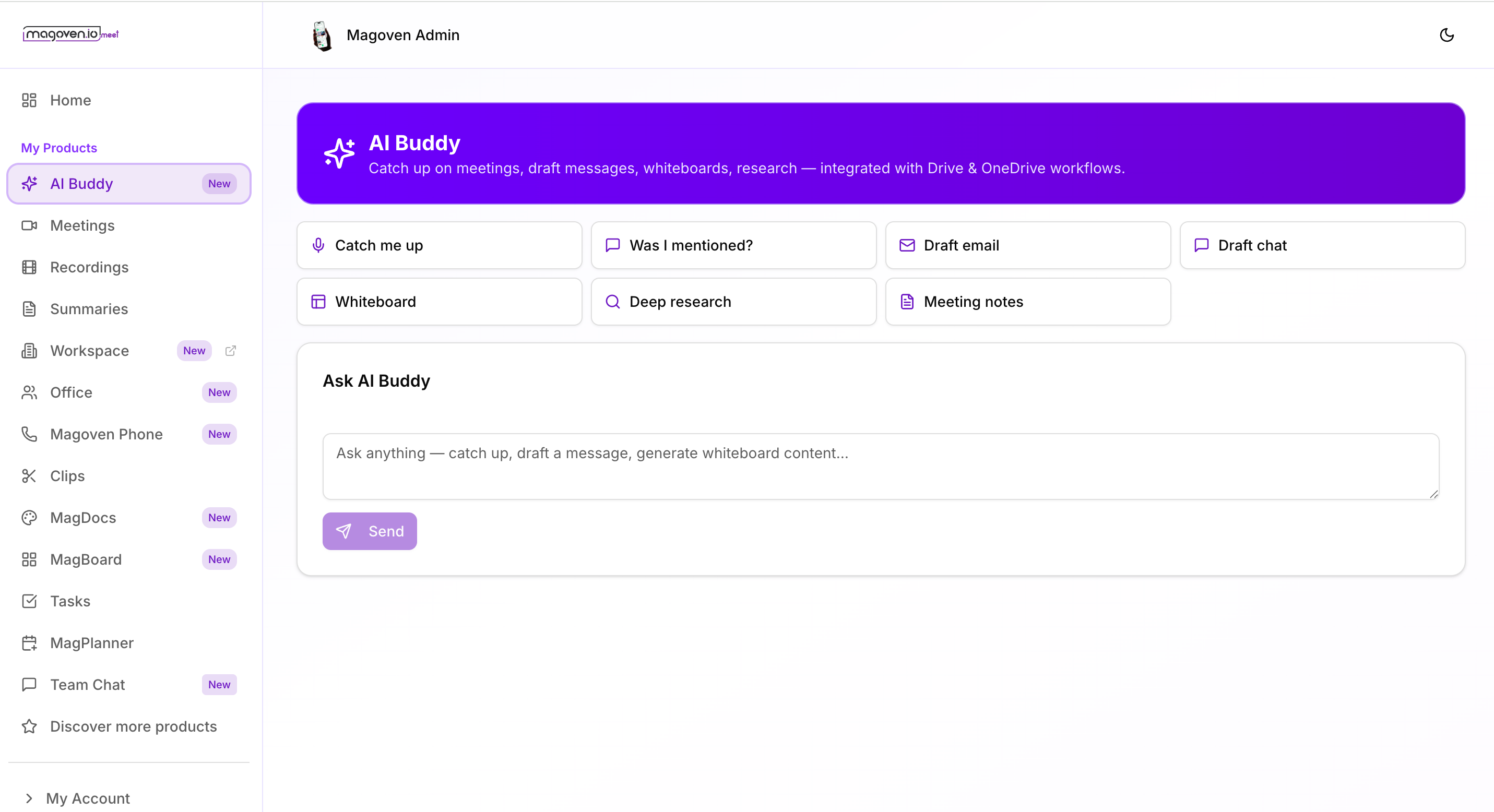 Virtual office with team presence